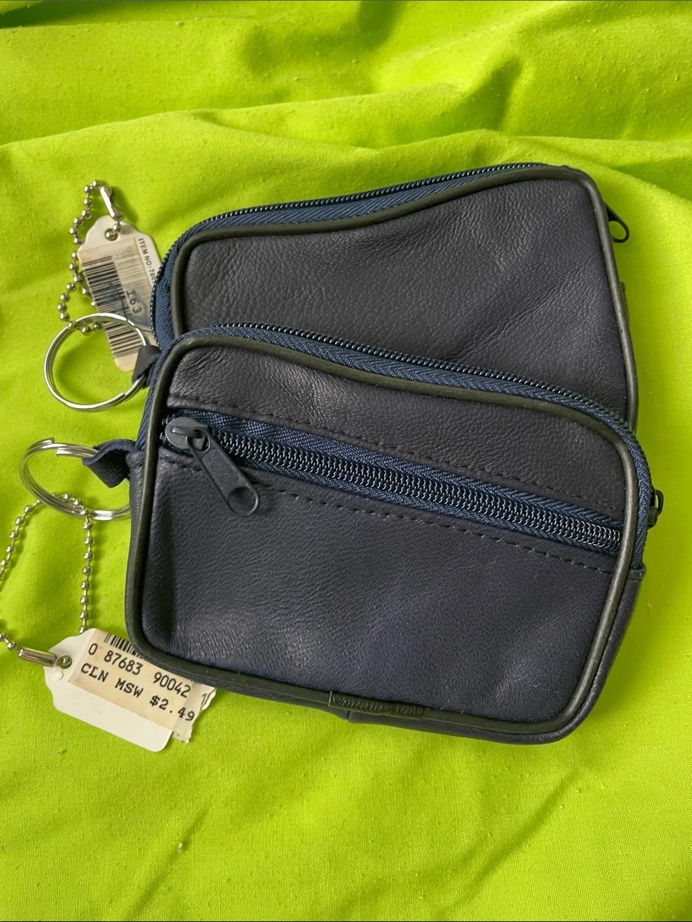 Bundle -Town & Country blk wallet, 2 blue 1 black coin purse, Buxton 8 key hold